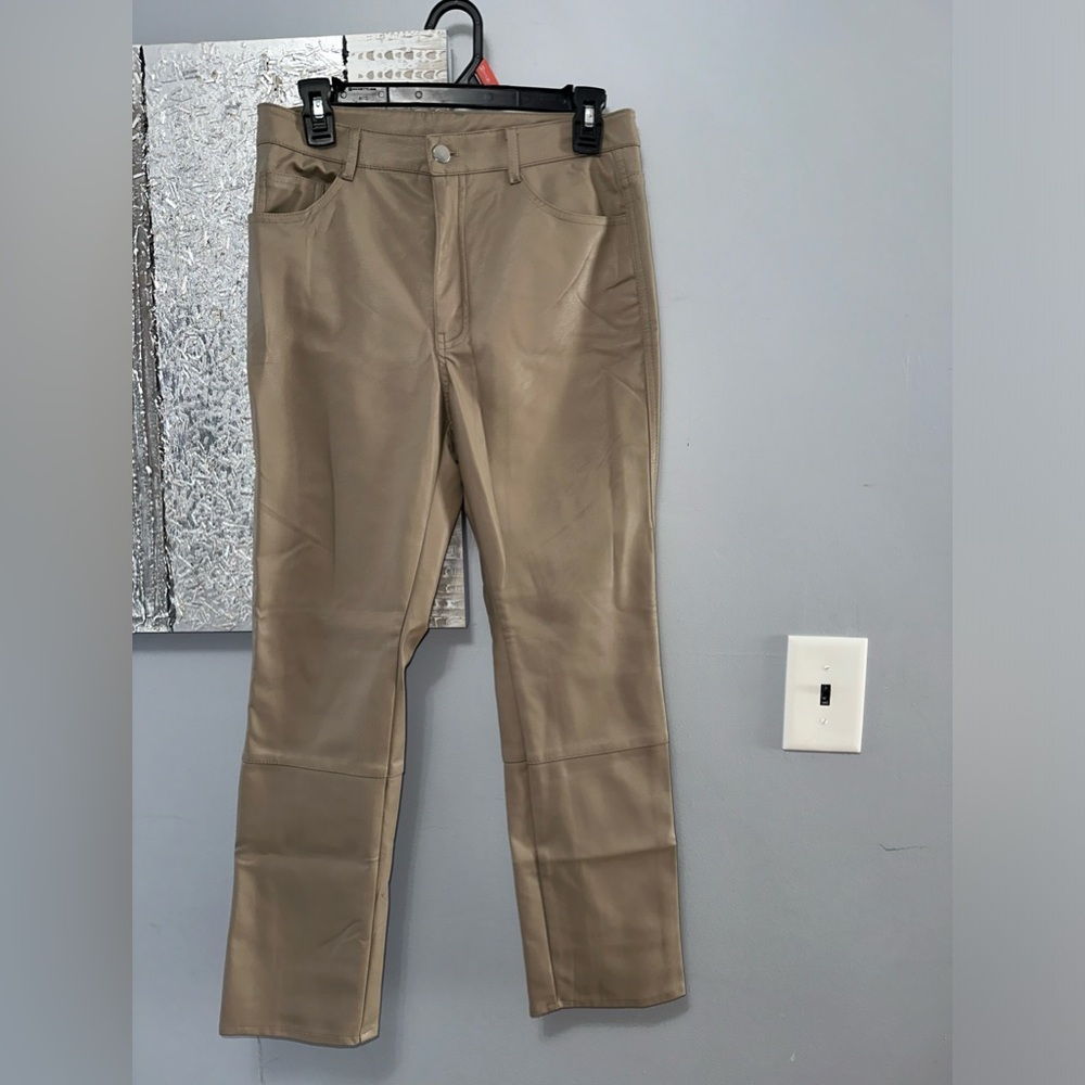 H&M Faux Leather Ankle Pants